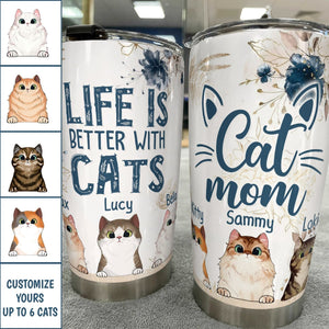 Cat Mom Personalized Tumbler