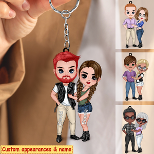 Personalized Couple Hugging Keychain Gift for Couples