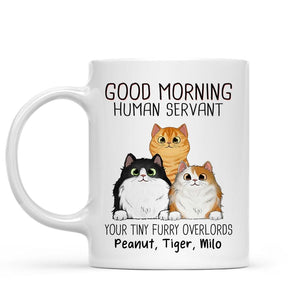 Good Morning Cat Human Servant Personalized Mug