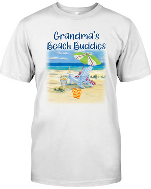 Grandma's Beach Buddies Summer Flip Flop, Custom Grandma With Kids, Gift For Grandma Summer